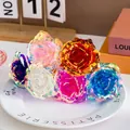 Assorted 18cm iridescent and gold foil artificial roses for Valentines Day gift decoration - Mixed Colors (24CM Iridescent)