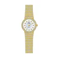 Reloj de oro de lujo Bee Sister totalmente incrustado con brillantes pedrería - Esfera con Escala / Dorado
