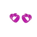 Lebhafter violetter herzförmiger Acryl-Hohl-Ohr-Expander für modisches Bodypiercing. - Lila