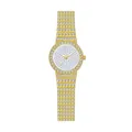 Elegante reloj de cuarzo dorado para mujer decorado con lujosos cristales brillantes - Esfera Llena de Brillantes / Dorado