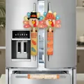 Set van Thanksgiving kalkoen handgreep covers voor koelkast en oven decoratie - Kalkoenvorm / 3-delige set