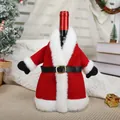 Santa Claus outfit wine bottle cover for creative Christmas dining table decoration - Evening Gown Style