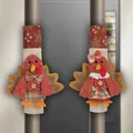 Thanksgiving turkey refrigerator handle covers set for kitchen appliance decoration - Thanksgiving Turkey Style / 2-Piece Set