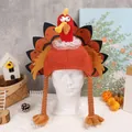 Creative knit Thanksgiving turkey hat with funny 3D design for festive holiday parties - Lace Style / Women's Turkey Hat