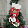 Rode kerstsok met schattige pinguïn voor cadeaus en kerstdecoratie - Kerst Pinguïn Sok
