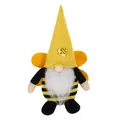 Cute yellow and black striped bee festival gnome plush doll with a yellow knitted hat - Bee Beard Style (XD23134) / No-face Beard Style