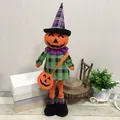 Cute Halloween pumpkin witch doll plush ornament for festive home party decoration - Pumpkin Pattern / 1 Piece