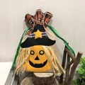Sacchetto caramelle Halloween zucca strega con coulisse per decorazioni festa bambini - Motivo di Zucca