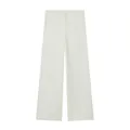 Clean macro view of cream-colored straight-leg dress trousers for women - XS / Bottoms / White