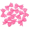 Detailansicht von rosa Ripsband-Schleifen für DIY-Handwerk und Modeaccessoires - Größe ca. 4,5X6cm, Bandbreite 1,5cm / Fuchsia