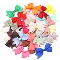 Bunte Grosgrain-Ripsband-Schleifen für DIY-Haarschmuck und kreative Bastelarbeiten - Größe ca. 4,5X6cm, Bandbreite 1,5cm / Zufällige Mischfarben