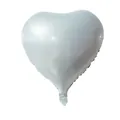 18-inch light silver heart-shaped aluminum foil balloon for Valentine's party decoration - 18 Inch / Baby Blue
