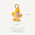 Ciondolo anatra in rame a strisce viola, immagine variante SKU per gioielleria - 4 Ciondolo Pulcino Giallo Solo (Senza Catena)