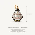 Adorabile ciondolo a forma di pinguino con piccolo maglione a motivi in rame dorato - 8 Ciondolo Pinguino Solo (Senza Catena)
