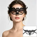 Elegant black lace masquerade mask for women, perfect for Halloween parties and balls - 01 Heart