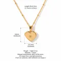 Gold-plated heart locket necklace with adjustable chain and sparkling center stone - Heart Necklace 029 Only
