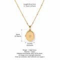 Retro style gold-plated oval locket necklace featuring star engraving and center stone - Oval Locket