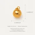 Pendentif baseball en acier inoxydable doré avec coutures pour colliers DIY - Baseball