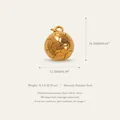 Golden soccer ball pendant variant in stainless steel with dimension specifications - Soccer Ball Pendant
