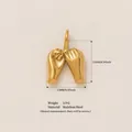 Anhänger aus 18K vergoldetem Edelstahl mit Händchenhalten-Motiv, Maße und Gewicht - Hände Versprechen Anhänger Nur (Ohne Kette)