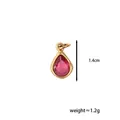 Elegant pink teardrop birthstone pendant with gold-tone setting for DIY jewelry - July Teardrop (Ruby Red Zirconia)