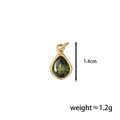 Green teardrop crystal birthstone pendant for DIY jewelry necklace accessories, 1.4cm - August Teardrop (Peridot Zirconia)