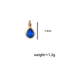 Elegant blue teardrop faceted zircon birthstone pendant with gold plated bezel - December Teardrop (Tanzanite Blue Zirconia)