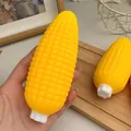 Realistic corn squishy toy with textured kernels for stress relief and sensory play - Corn Style (Crunchy Block Version) / Individual Packaging / Yellow