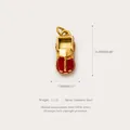 Red car shaped stainless steel pendant for DIY jewelry design - Gold and Red Car Pendant
