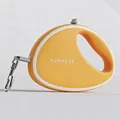 Yellow retractable pet leash for dogs featuring 5m nylon cord and safety locking button - Yellow Leash