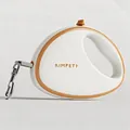 Retractable 5m dog leash in white and orange with ergonomic handle design - White Leash