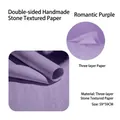 Romantic purple handmade stone texture paper for flower and gift wrapping, 59x59cm - Double-sided Handmade Stone Texture / 59*59cm / 5 Sheets Pack / Romantic Purple