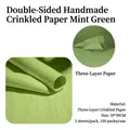 Handmade mint green stone texture wrapping paper for gift and floral packaging 59x59cm - Double-sided Handmade Stone Texture / 59*59cm / 5 Sheets Pack / Mint Green