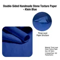 Klein blue stone texture paper for handmade flower and gift wrapping packaging material - 5 Sheets/Pack (59x59cm) / Klein Blue