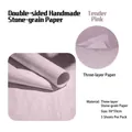 Light pink handmade stone textured wrapping paper for luxury flower bouquets and gifts - 5 Sheets/Pack (59x59cm) / Pink