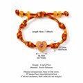 Handgemachtes Herz-Dopamin-Armband mit buntem verstellbarem Kordelzug - Nr. 6 Herz Sonnengelb-Lila Mehrfarbige Kordel