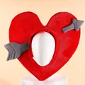 Funny plush red heart headgear with Cupid's arrow for Valentine's Day party photoshoot props. - 40*45cm / Letter Print Heart / Red