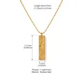 Gold Gemini zodiac tarot card pendant necklace in 18k plated stainless steel - Gemini