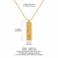 Gold-plated stainless steel Cancer zodiac tarot pendant necklace with detailed size specs - Cancer