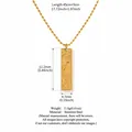 Collana con pendente tarocchi Leone in acciaio inossidabile dorato con dimensioni - Leone