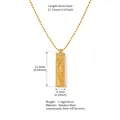 Collana con pendente tarocchi zodiaco Vergine in acciaio inossidabile placcato oro 18K - Vergine