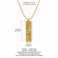 Collana con ciondolo carta dei tarocchi zodiaco Sagittario in acciaio inossidabile dorato - Sagittario