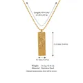 Collana con pendente zodiaco Pesci in acciaio dorato con dettagli su dimensioni e peso - Pesci