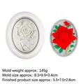 3D embossed rose silicone mold for DIY handmade resin plaster candle craft decorations - Style 5 Rose (F402) / Gray