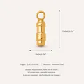 Gold stainless steel capsule pendant charm for DIY jewelry making 15mm height size - Bullet Tip