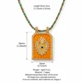 Bohemian tarot card heart pendant necklace with colorful braided cord - Orange Necklace (Without Beads)