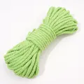 Cuerda de algodón trenzado verde claro de 3 o 4 mm para manualidades y accesorios DIY - 10 Metros / 01 Verde Manzana