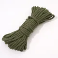 Cuerda de algodón trenzado verde militar de 3 mm 4 mm para manualidades y decoración - 10 Metros / 03 Verde militar