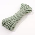 Cuerda de algodón trenzado verde claro de 3/4 mm para artesanías y accesorios DIY - 10 Metros / 04 Verde Matcha