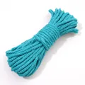 Cuerda de algodón trenzado turquesa de 3mm/4mm para manualidades DIY y accesorios - 10 Metros / 07 Turquesa